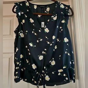 Banana Republic Sleeveless Floral Blouse